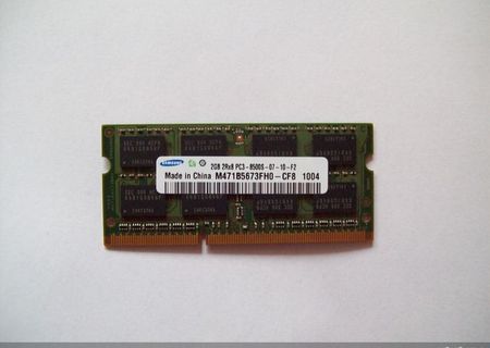 Vând plăcuţă de memorie pentru laptop, DDR3-2GB,1066 Mhz