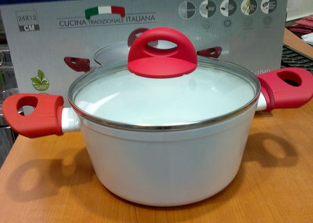vas ceramic cu capac 20 cm