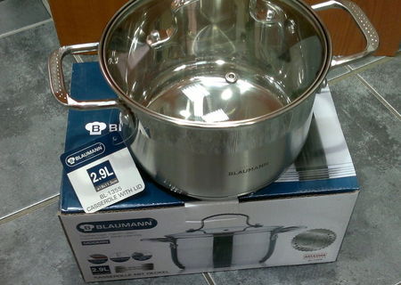 vas inox cu capac sticla