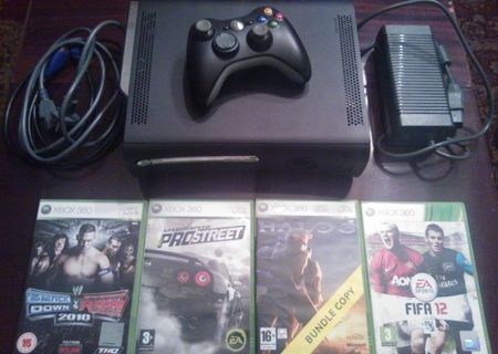 XBOX 360 ELITE 120GB IMPECABILA + 4 JOCURI SUPER OFERTA XBOX 360 ELITE 120GB IMPECABILA + 4 JOCURI SUPER OFERTA