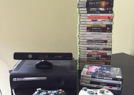Xbox 360 + Kinect + 37 jocuri