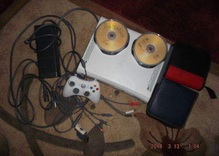 Xbox 360 modat +cutie,accesorii si jocuri!