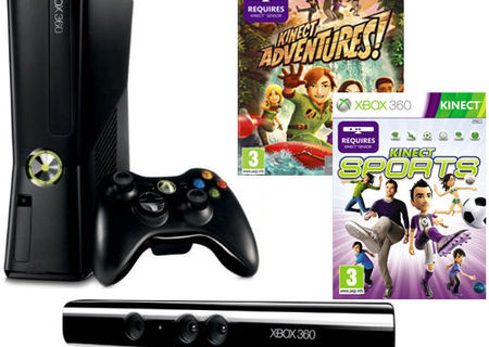 xBox 4GB Kinect + 16 jocuri