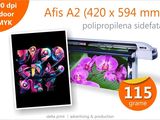 Afise A2 - 8 lei Print indoor pe polipropilena sidefata 115g