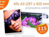 Afise A3 - 5 lei Print indoor pe polipropilena sidefata 115g