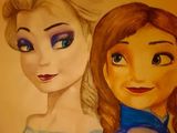 Anna si Elsa din filmul animat "Frozen"