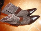 Botine de piele imblanite superbe si elegante