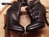botine din piele