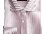 Camasa Slim Fit cu dungi fine bordeaux - Grazie Filipeti