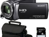 Camera video Sony HDR-CX210E, FullHD, Black, Card 8GB+Geanta