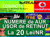 Cartela_Cartele_Numar_Numere_Aur_Platina_VIP_Cosmote_ Oferta la 20 Lei