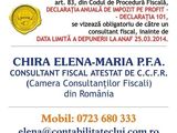Consultant fiscal cwertific declaratia 101