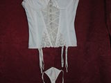 corset mireasa, alb