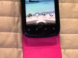 HTC explorer+husa toc flip roz