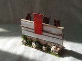 Macheta segment zid castru roman piatra, 1:72, diorama