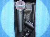 Microfon Shure BETA 58A, stativ (suport), cablu 10 m