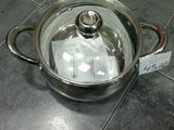oala inox cu capac sticla