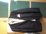 oferta costum mire nou modern cambrat pe negru