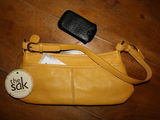 Oferta! Geanta piele noua camel mica - by the sak