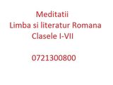 Profesoara ofer meditatii Limba si literatura romana clasele I-VIII
