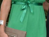 Rochie verde diafana, deosebita