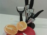 Set cutite ceramica cu suport