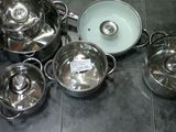 set de oale din inox cu tigaie ceramica