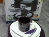 set portelan 30 pcs patrat mov