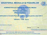 Tichet - Voucher program rabla 2014