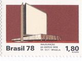 Timbru comemorativ - INUGURACAO DO EDIFICIU SEDE DA ECT - BRASILIA